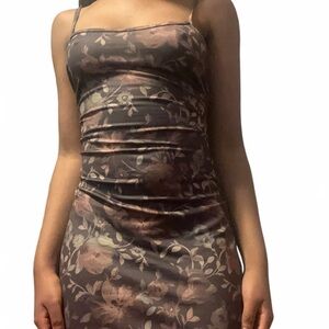 Floral Print Spaghetti Strap Dress